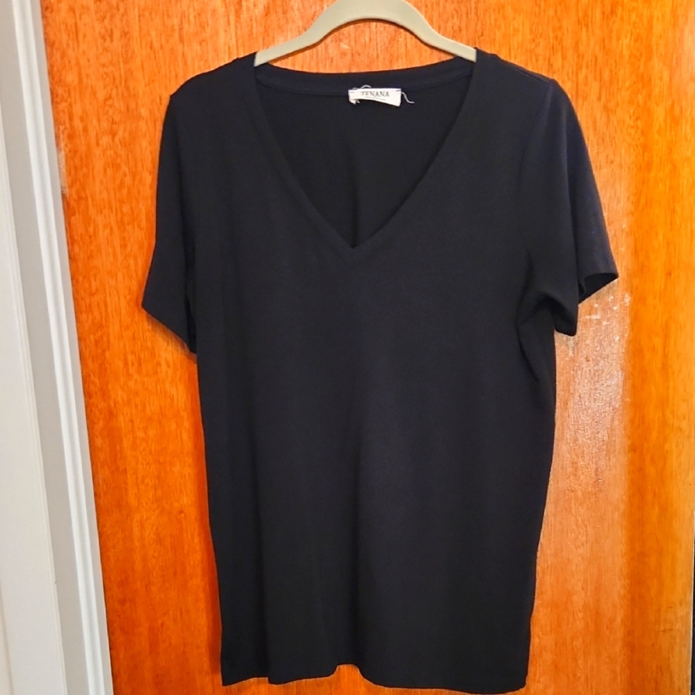 Basic Black V-Neck Tee